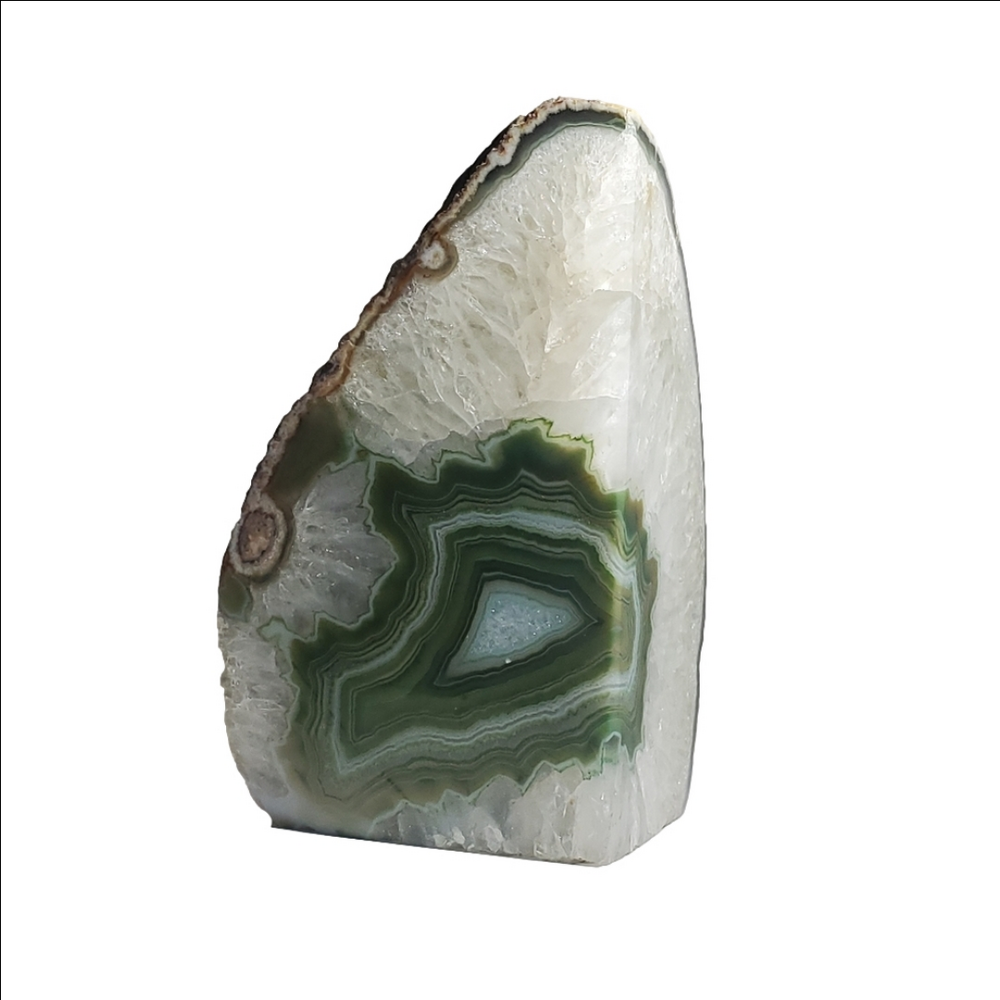 Polished Brazilian Agate Quartz Geode Crystal